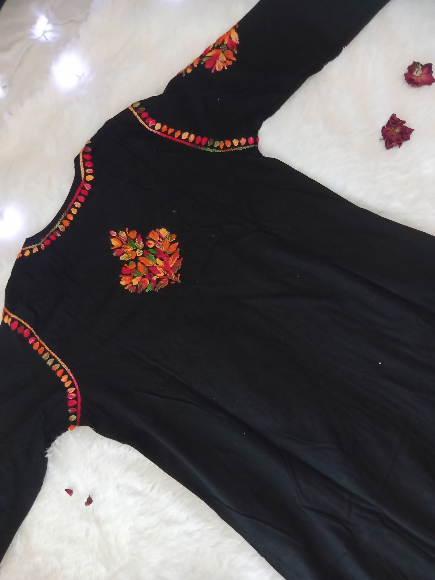 Black Chikankari Kurta