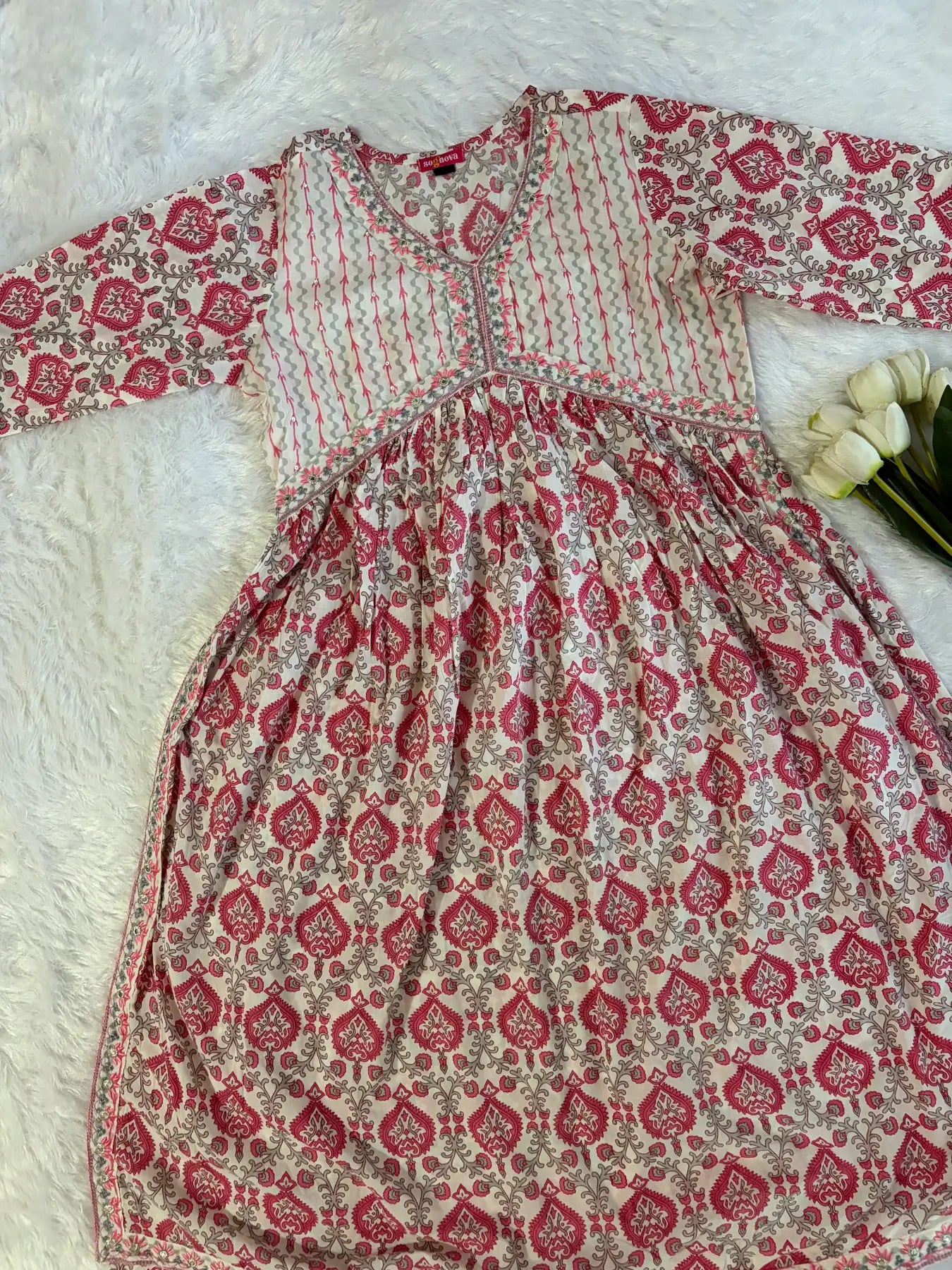 Printed Naira Kurta  Set with Dupatta