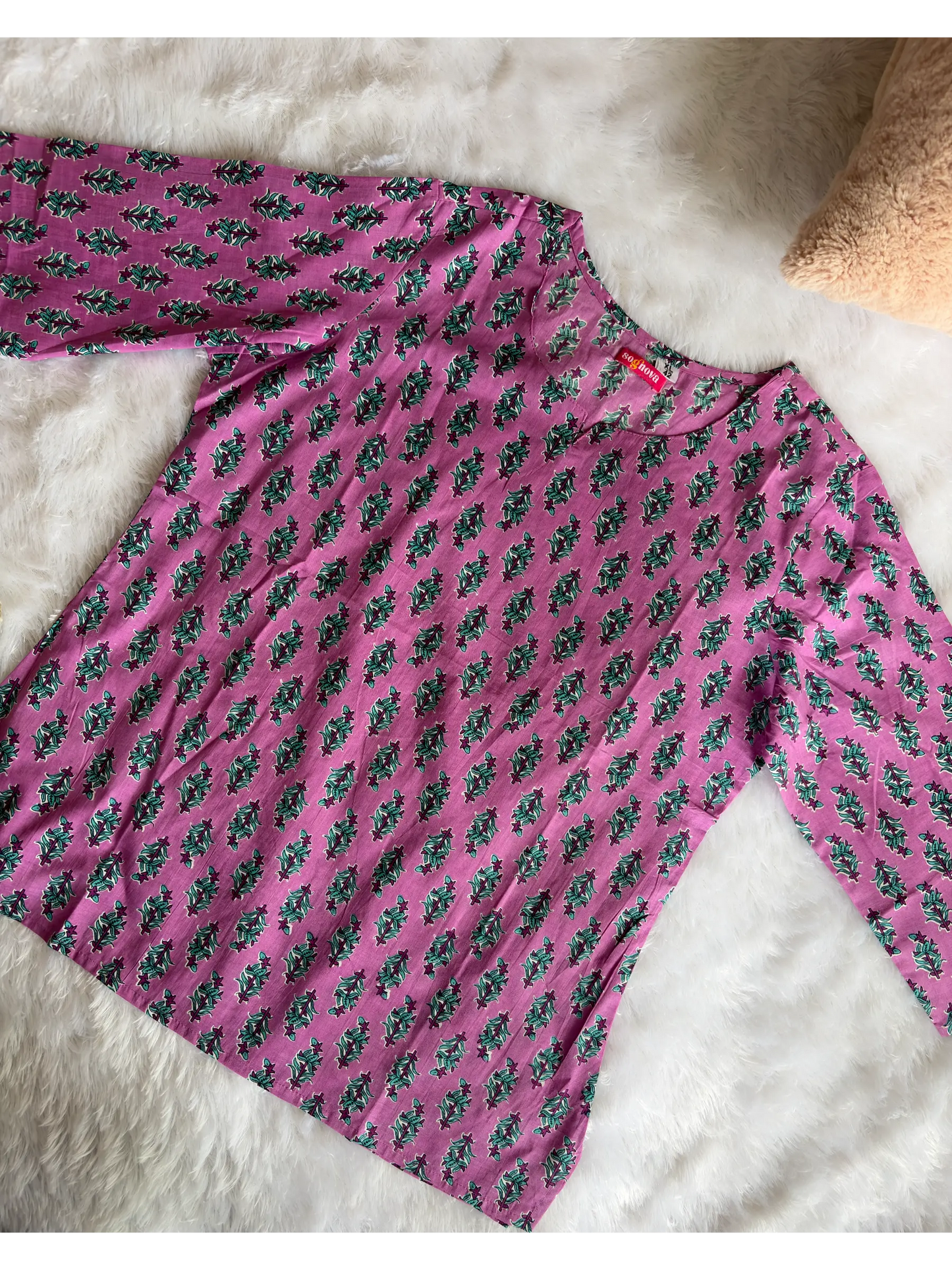 Pink Short Kurta