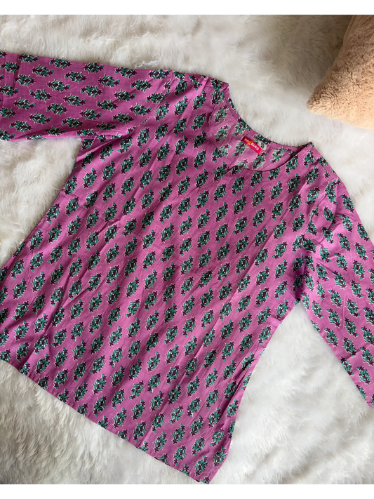Pink Short Kurta